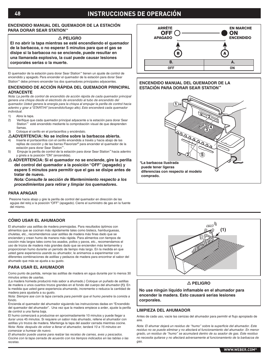 Instrucciones de operación | weber 89374 User Manual | Page 48 / 88