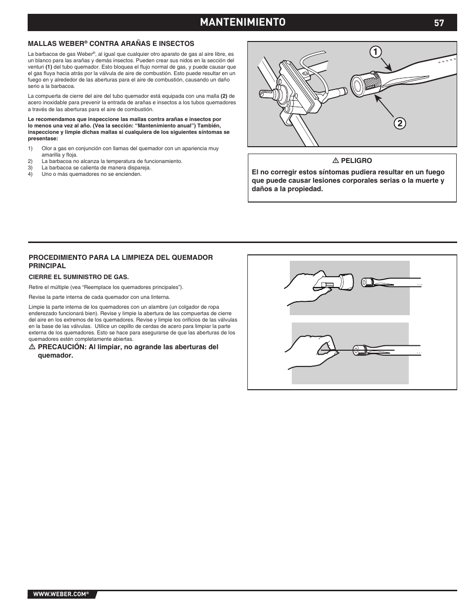 Mantenimiento | weber 89374 User Manual | Page 57 / 88