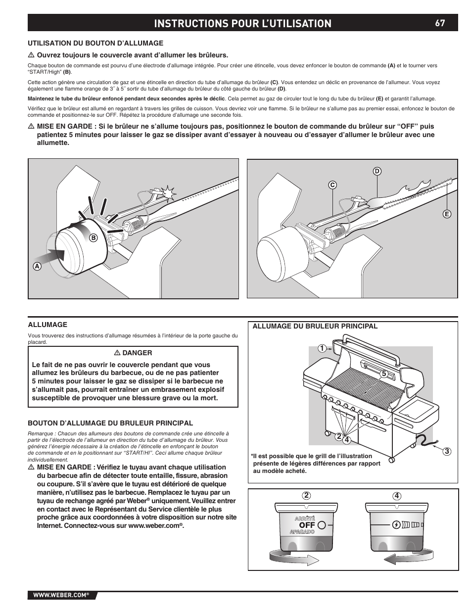 Instructions pour l’utilisation | weber 89374 User Manual | Page 67 / 88