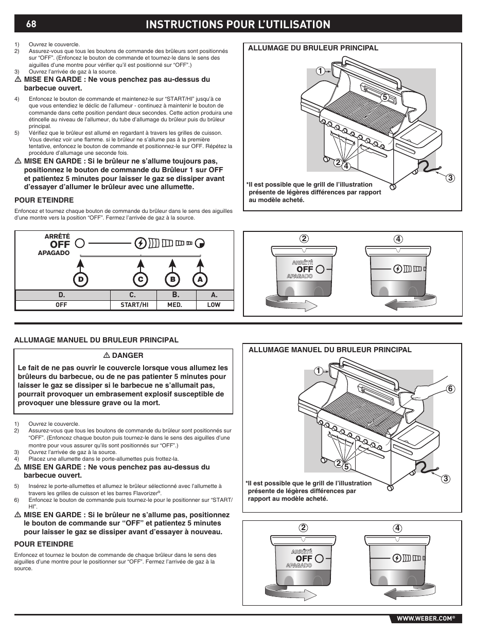 Instructions pour l’utilisation | weber 89374 User Manual | Page 68 / 88