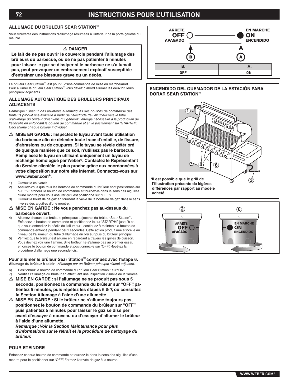 Instructions pour l’utilisation | weber 89374 User Manual | Page 72 / 88