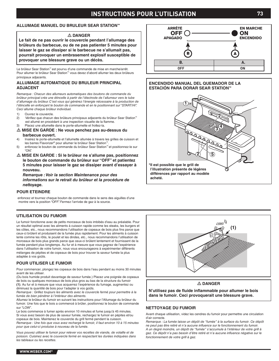 Instructions pour l’utilisation | weber 89374 User Manual | Page 73 / 88