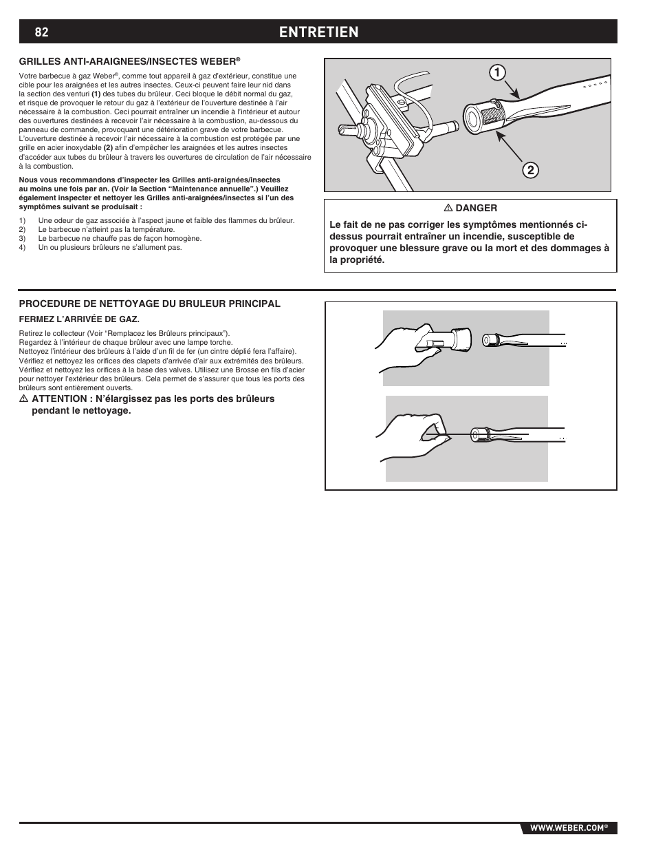 Entretien | weber 89374 User Manual | Page 82 / 88