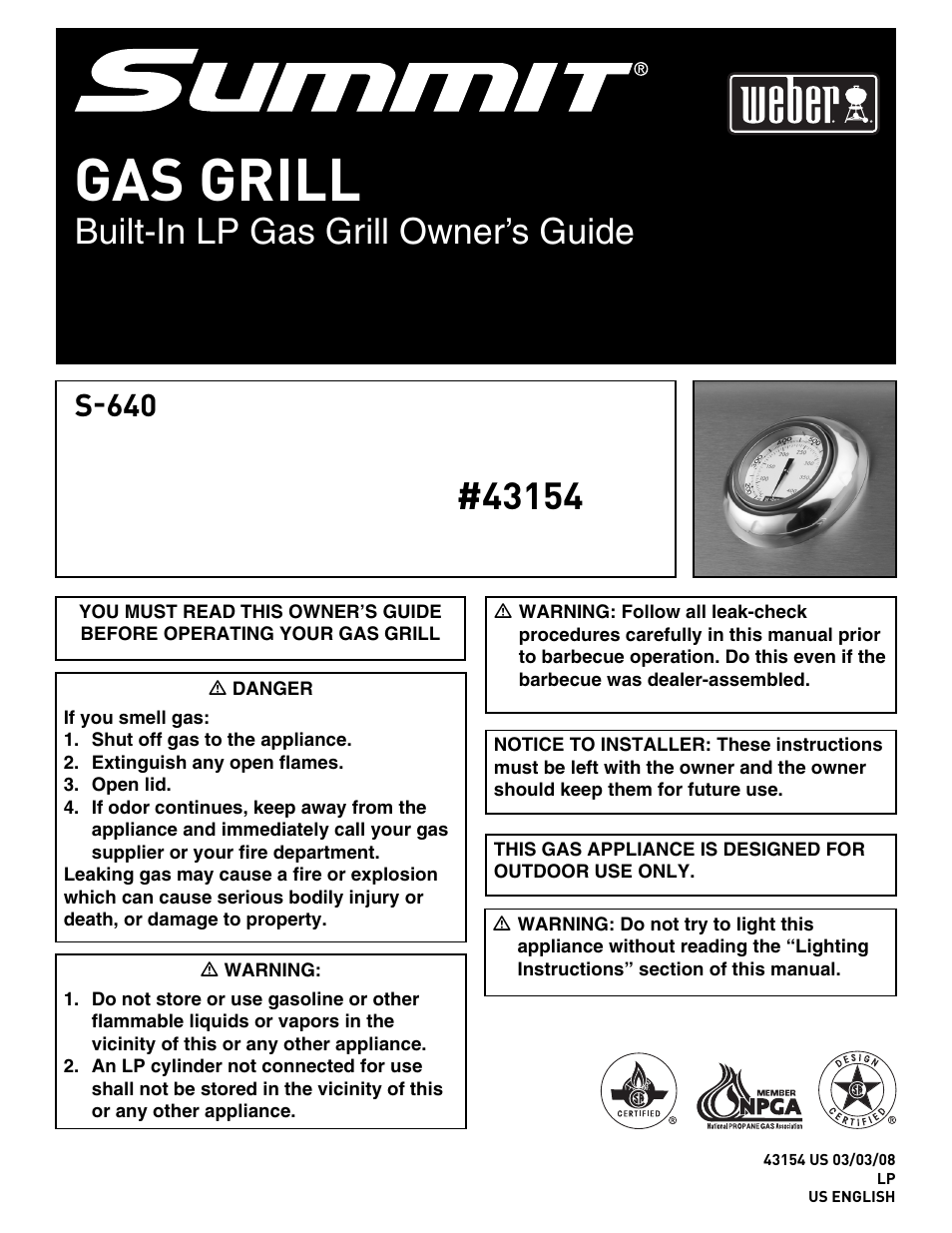 weber 43154 User Manual | 28 pages