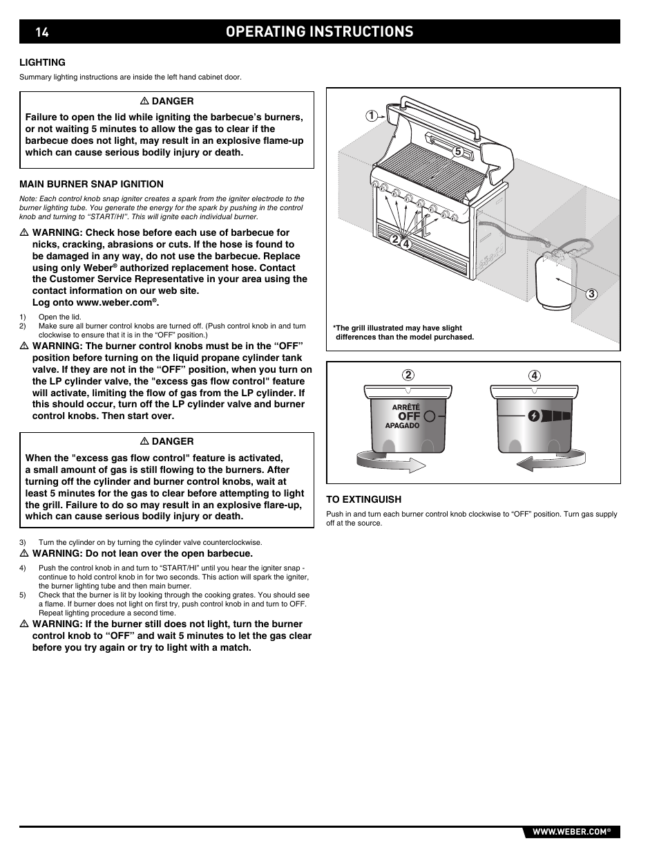 Operating instructions | weber 43154 User Manual | Page 14 / 28