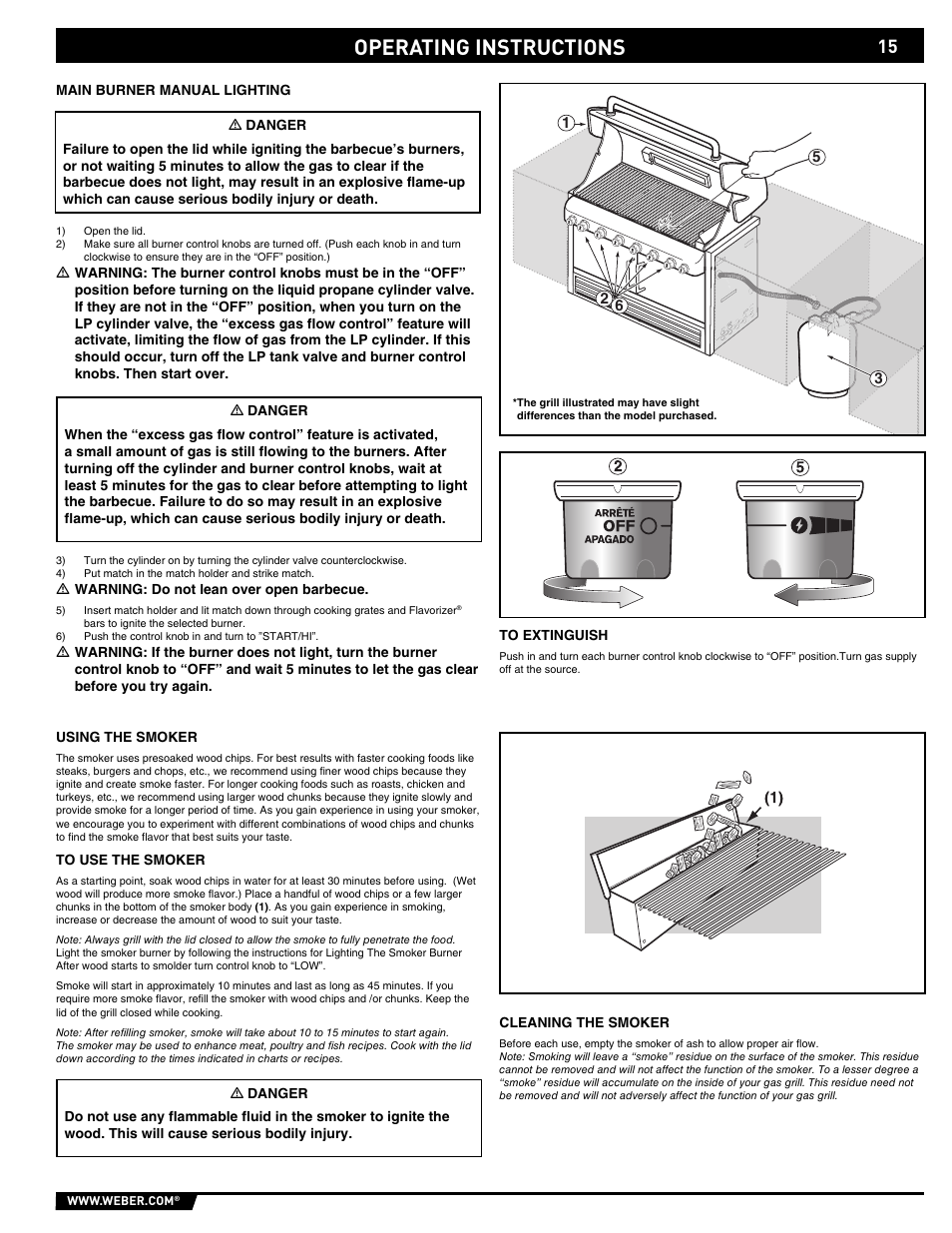Operating instructions | weber 43154 User Manual | Page 15 / 28