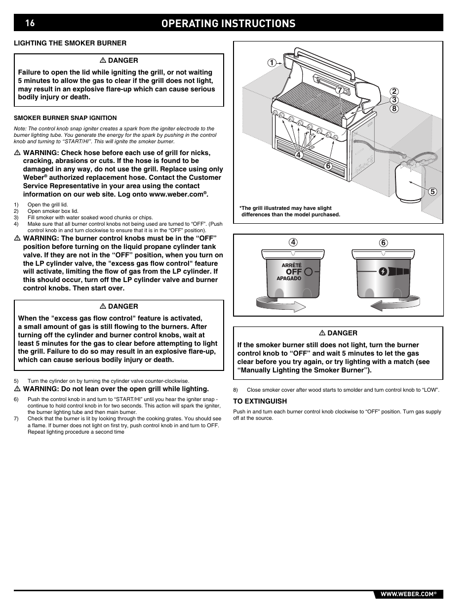 Operating instructions | weber 43154 User Manual | Page 16 / 28