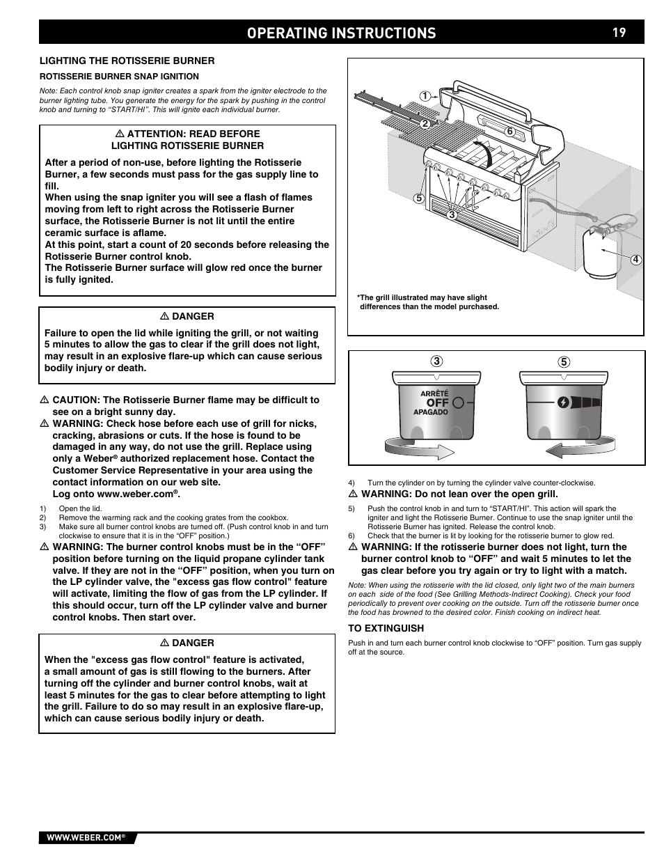 Operating instructions | weber 43154 User Manual | Page 19 / 28