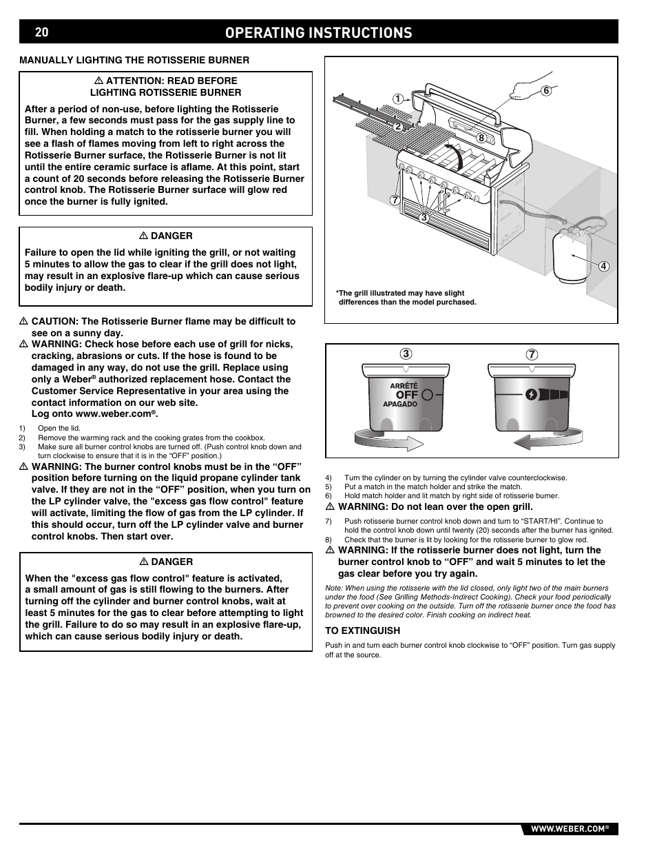 Operating instructions | weber 43154 User Manual | Page 20 / 28