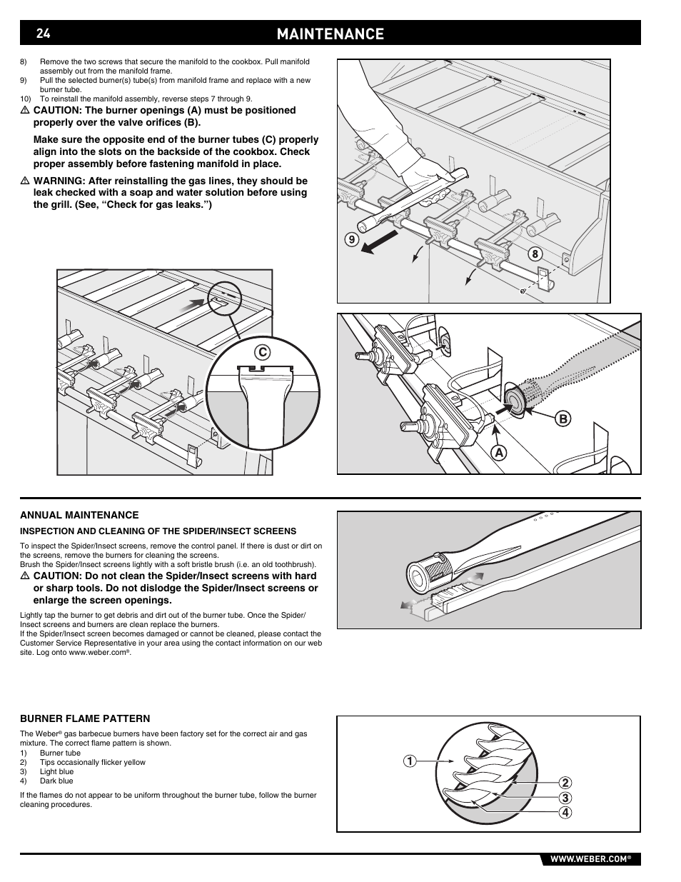 Maintenance | weber 43154 User Manual | Page 24 / 28