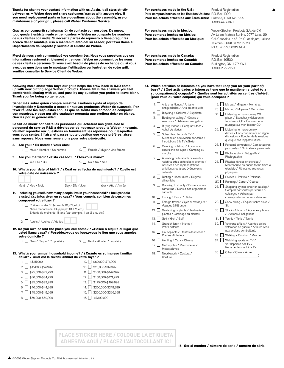 weber 43154 User Manual | Page 28 / 28