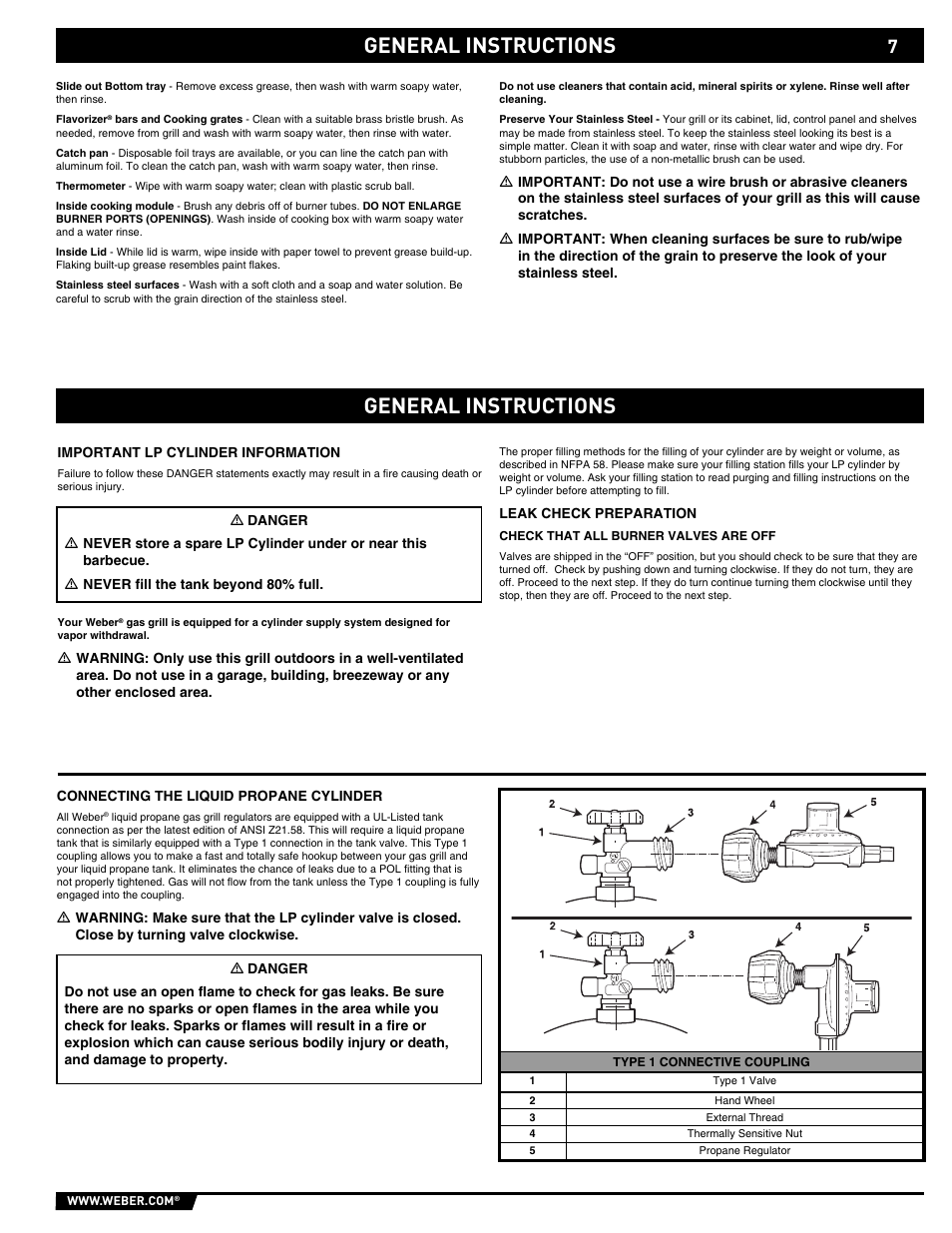 General instructions | weber 43154 User Manual | Page 7 / 28