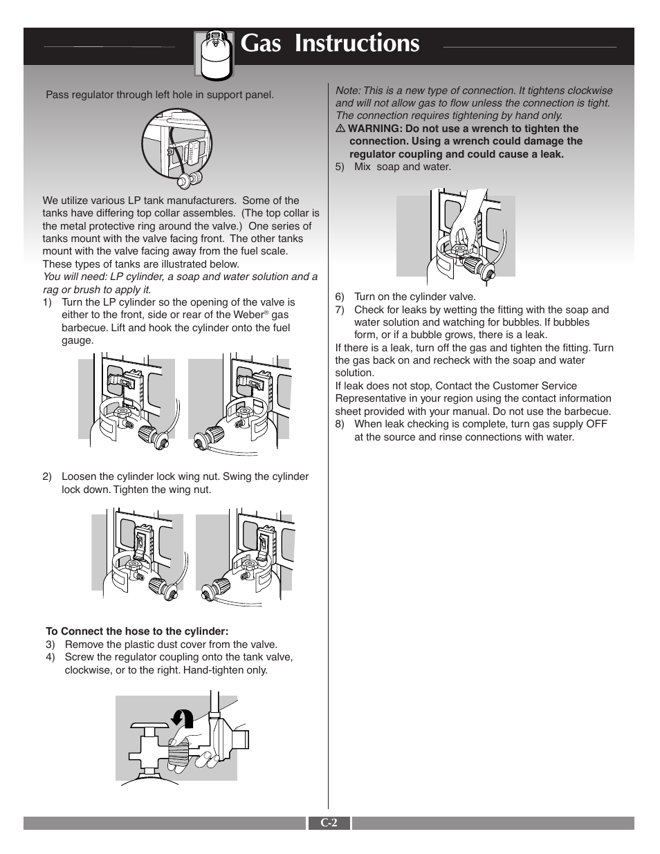 Gas instructions | weber 55570 User Manual | Page 21 / 31