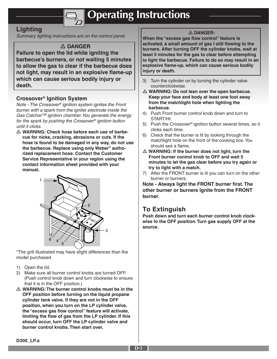 Operating instructions, Lighting | weber 55570 User Manual | Page 25 / 31