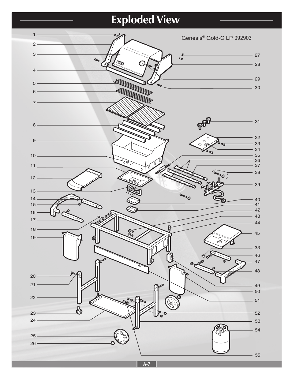 Exploded view | weber 55570 User Manual | Page 7 / 31