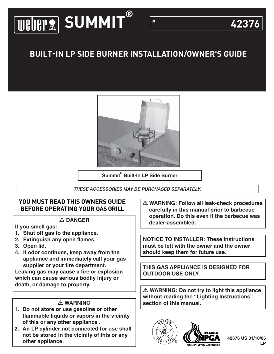 weber 42376 User Manual | 16 pages