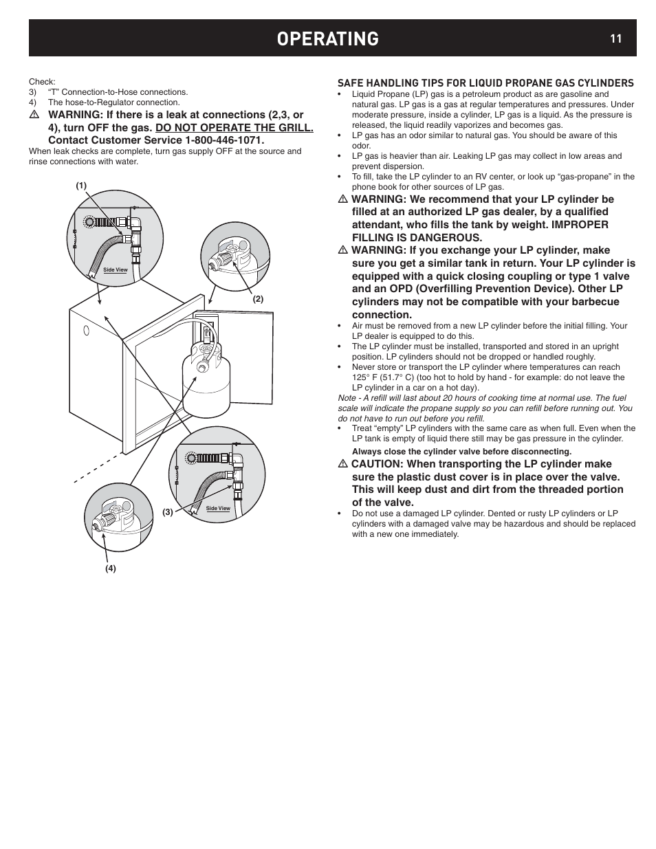 Operating | weber 42376 User Manual | Page 11 / 16