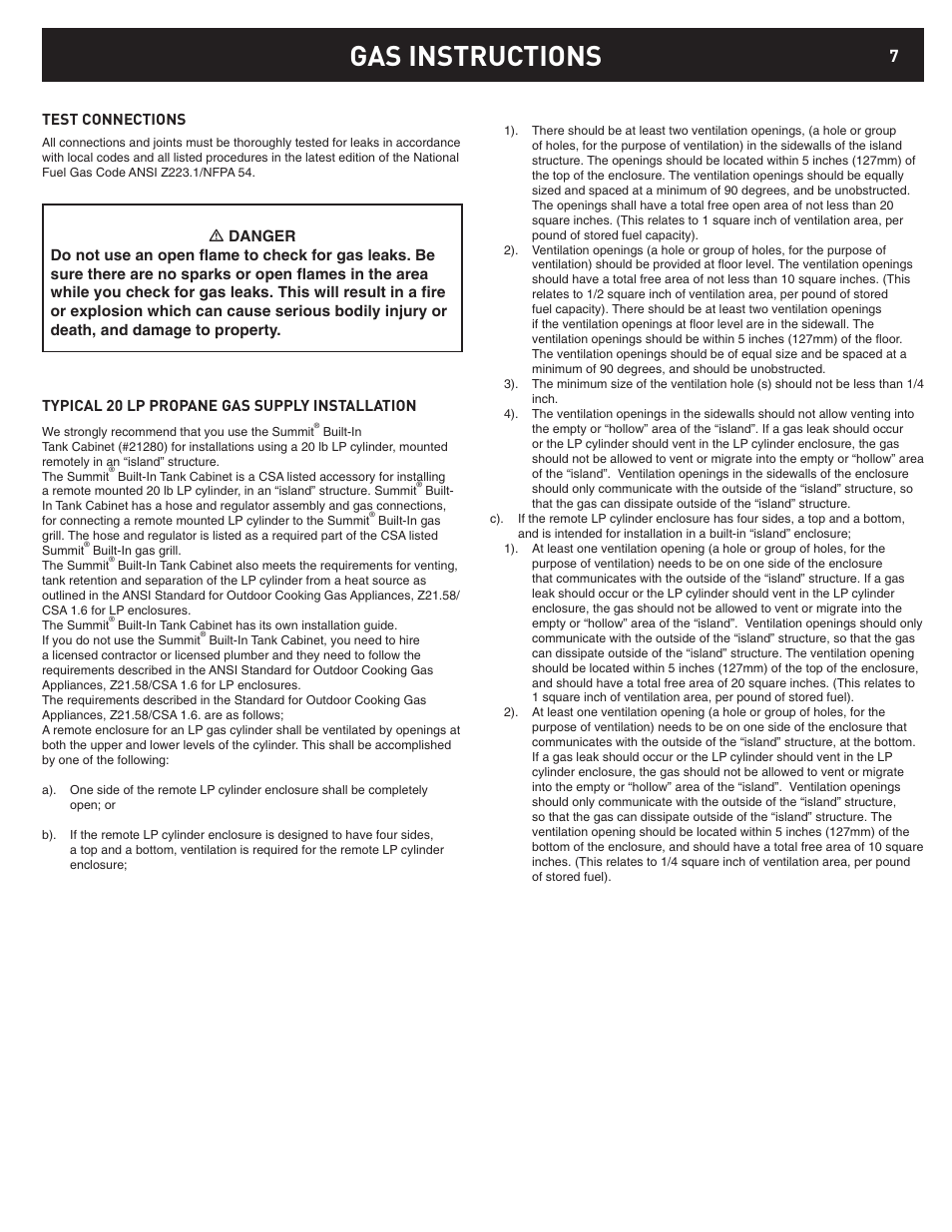 Gas instructions | weber 42376 User Manual | Page 7 / 16