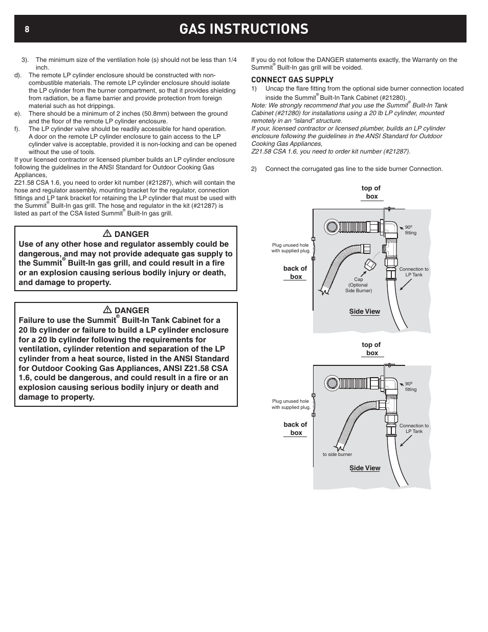 Gas instructions | weber 42376 User Manual | Page 8 / 16