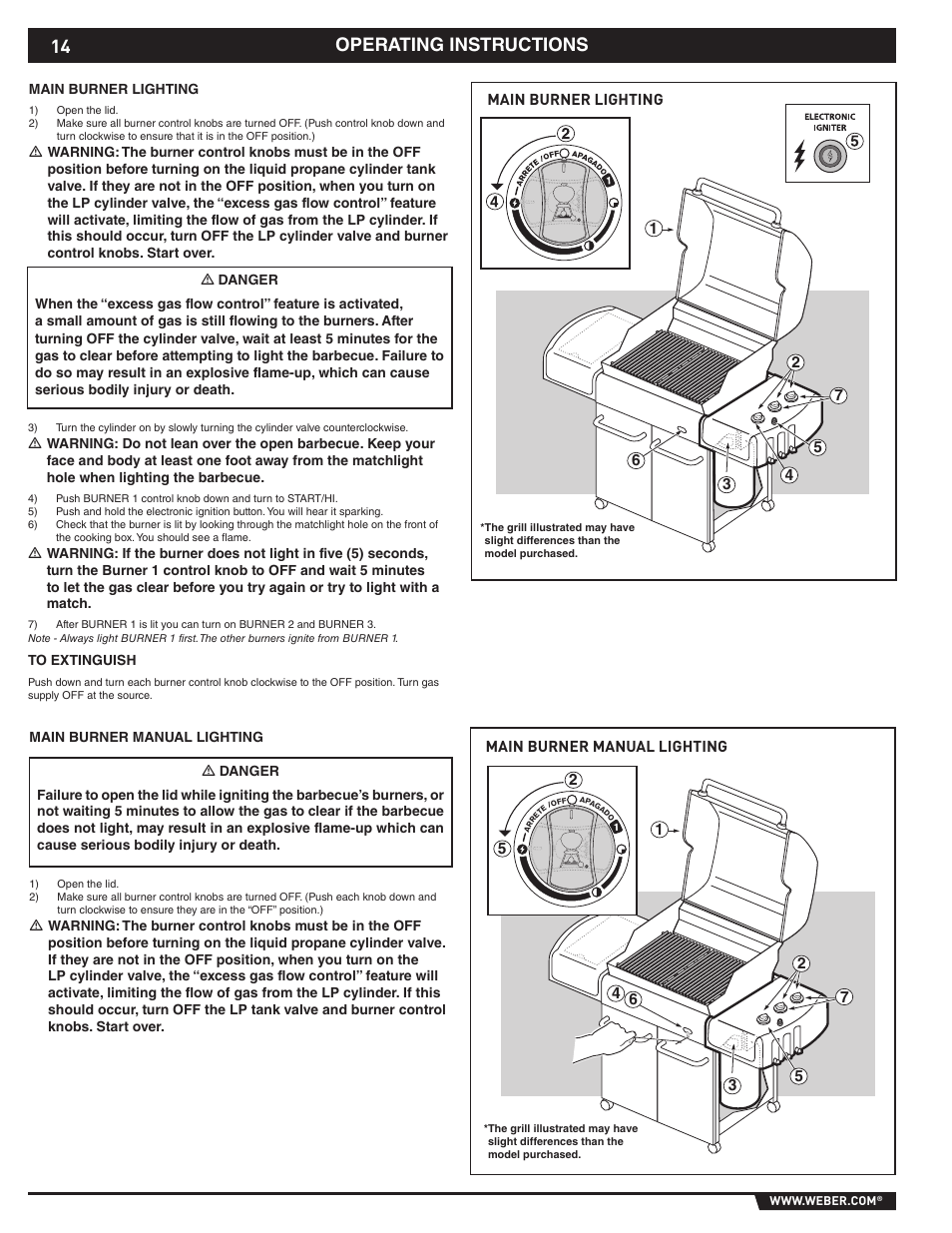 Operating instructions | weber E/S-310 User Manual | Page 14 / 56