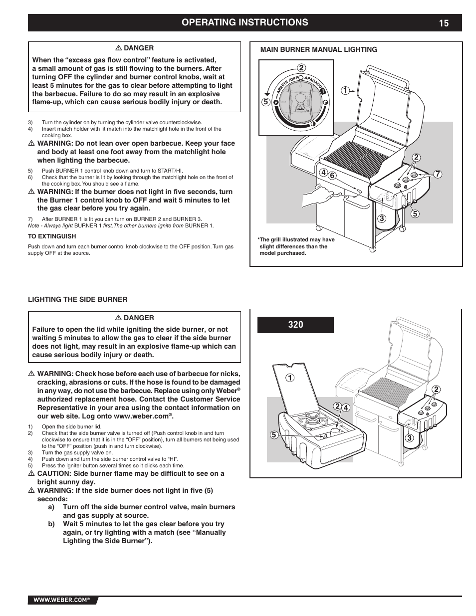 Operating instructions | weber E/S-310 User Manual | Page 15 / 56