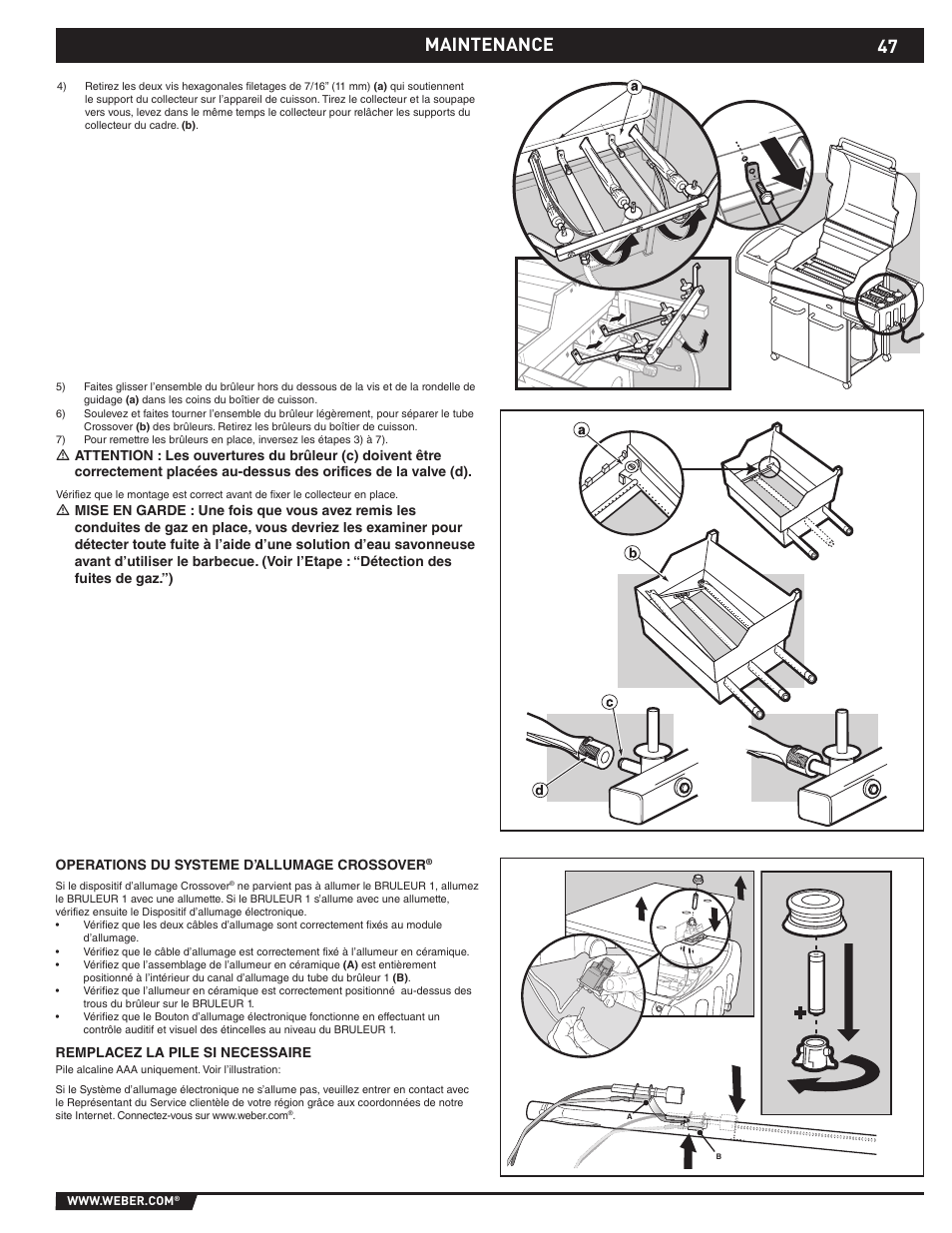 Maintenance | weber E/S-310 User Manual | Page 47 / 56
