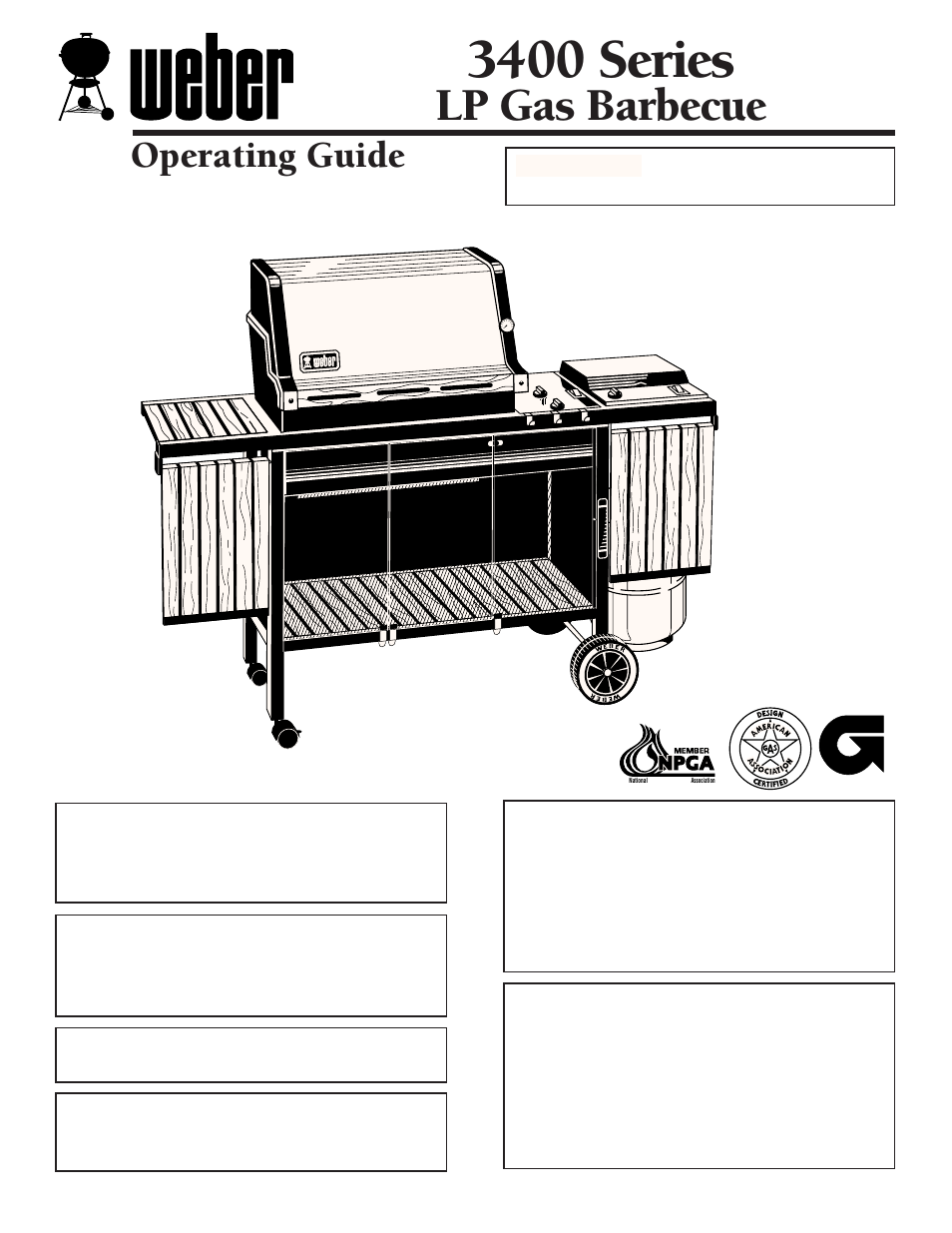 weber LP GAS BARBECUE 3400 User Manual | 20 pages