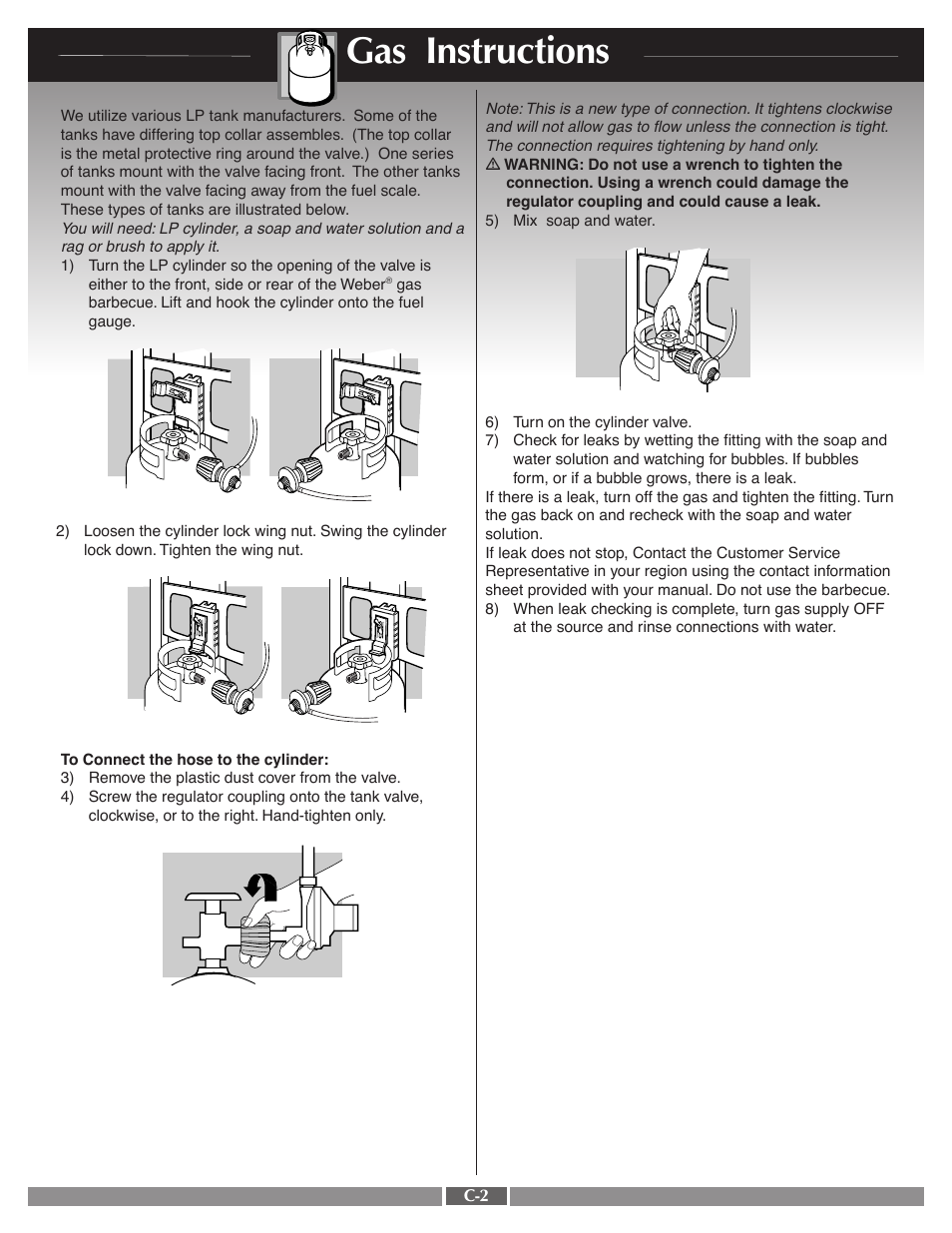 Gas instructions | weber 55545 User Manual | Page 19 / 27