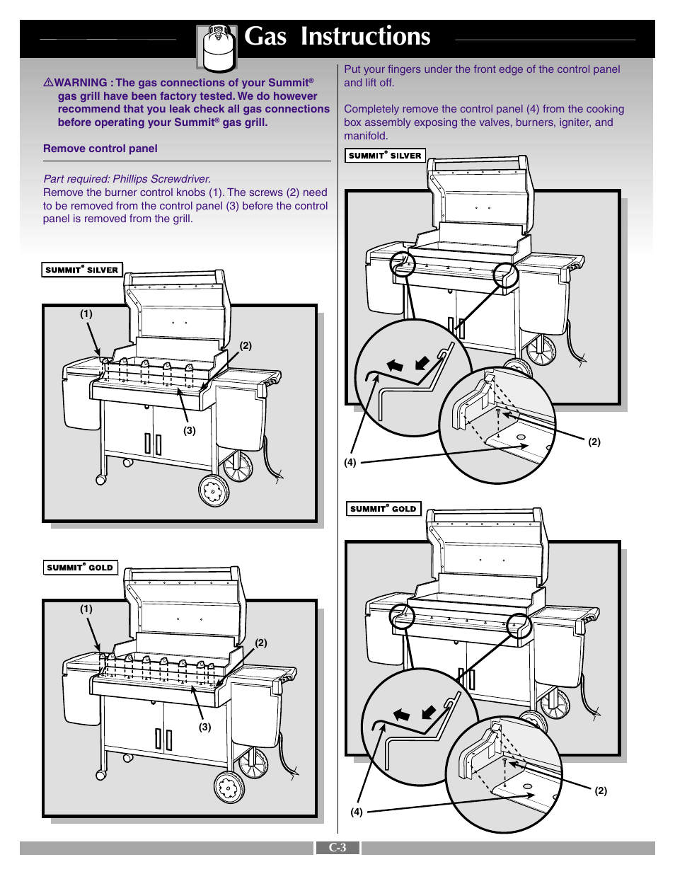 Gas instructions | weber 42090 User Manual | Page 32 / 47