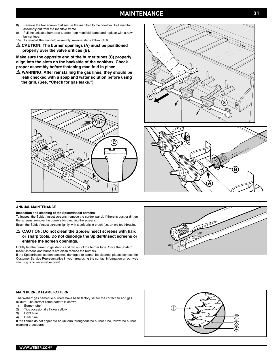 Maintenance | weber S-620/650 User Manual | Page 31 / 76