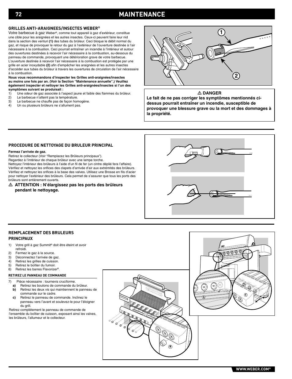 Maintenance | weber S-620/650 User Manual | Page 72 / 76