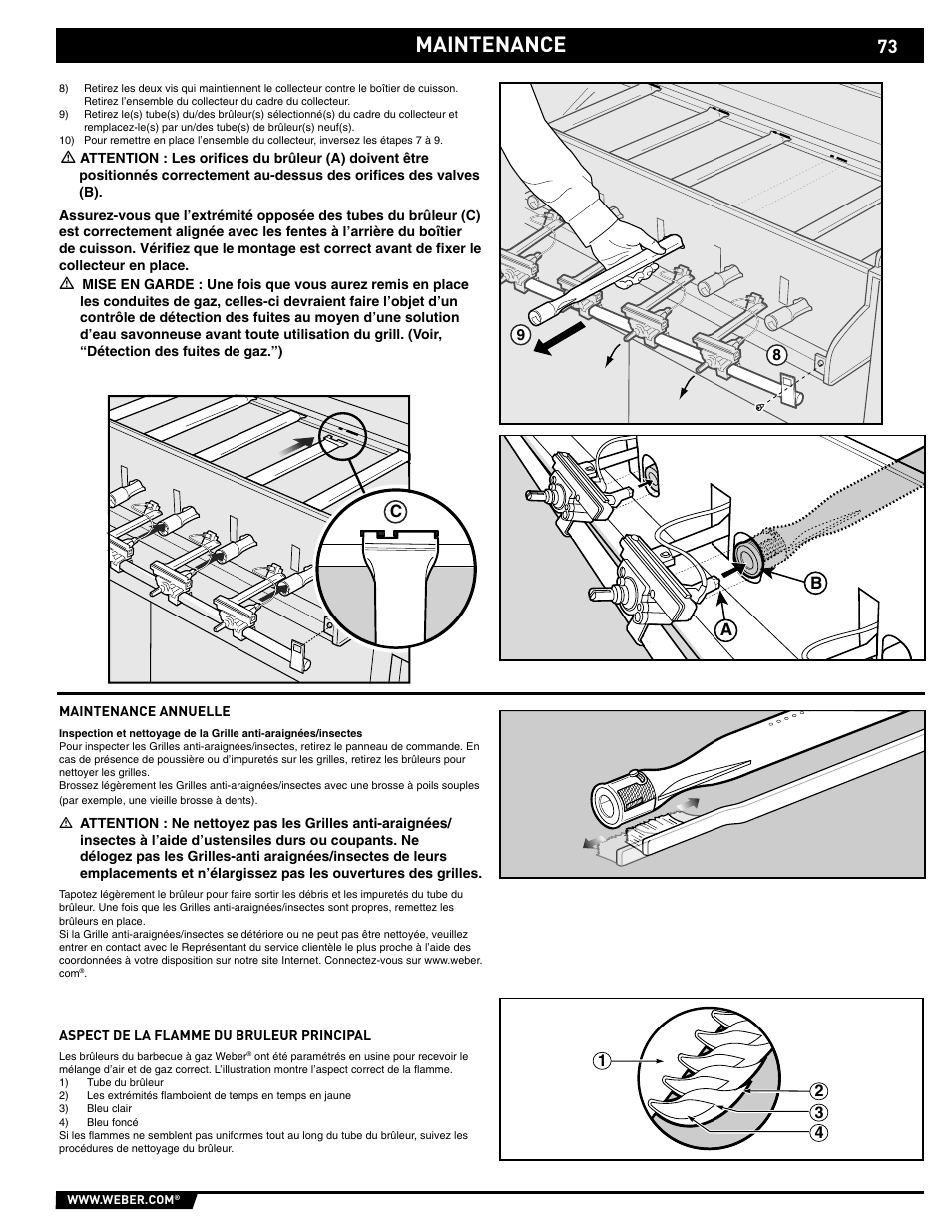 Maintenance | weber S-620/650 User Manual | Page 73 / 76