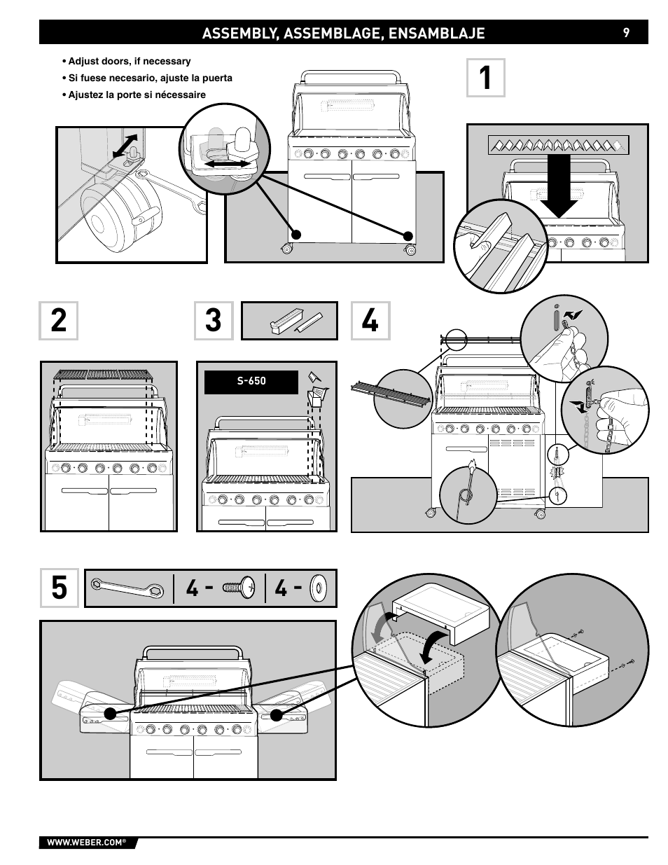 weber S-620/650 User Manual | Page 9 / 76