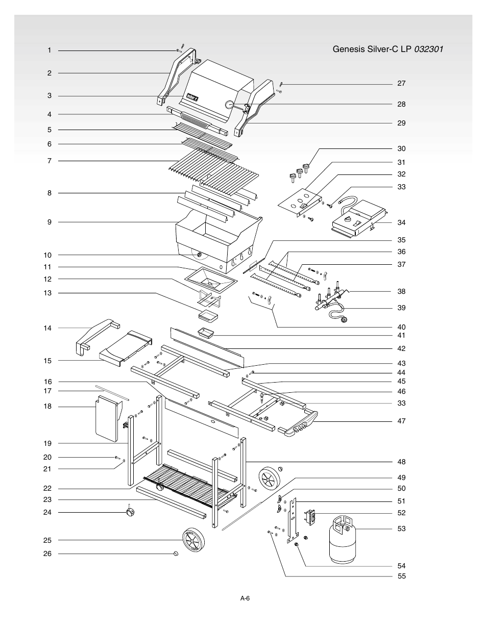 Exploded view | weber Genesis 55009 User Manual | Page 6 / 38