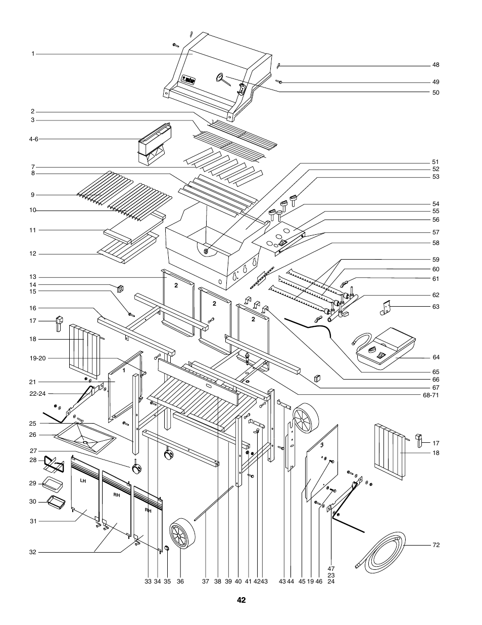 Exploded view | weber 5000 User Manual | Page 42 / 44