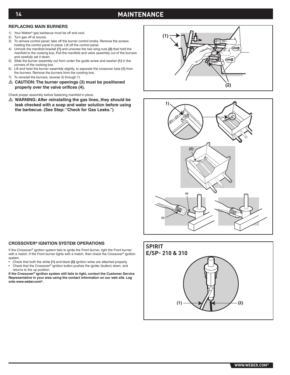Maintenance | weber SP - 310 User Manual | Page 14 / 40