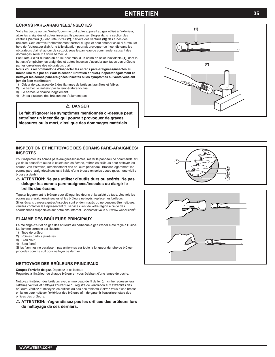 Entretien | weber SP - 310 User Manual | Page 35 / 40