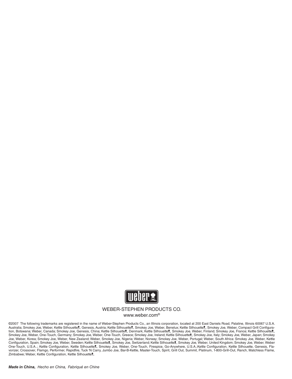 weber SP - 310 User Manual | Page 38 / 40