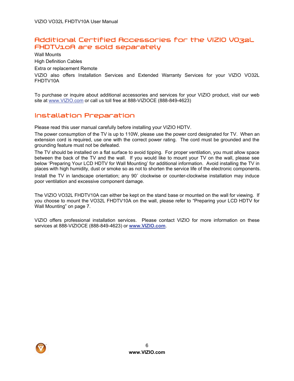 Installation preparation | weber VO32L User Manual | Page 6 / 82
