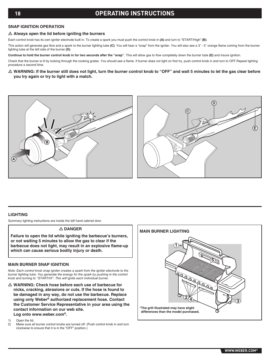 Operating instructions | weber 89373 User Manual | Page 18 / 92