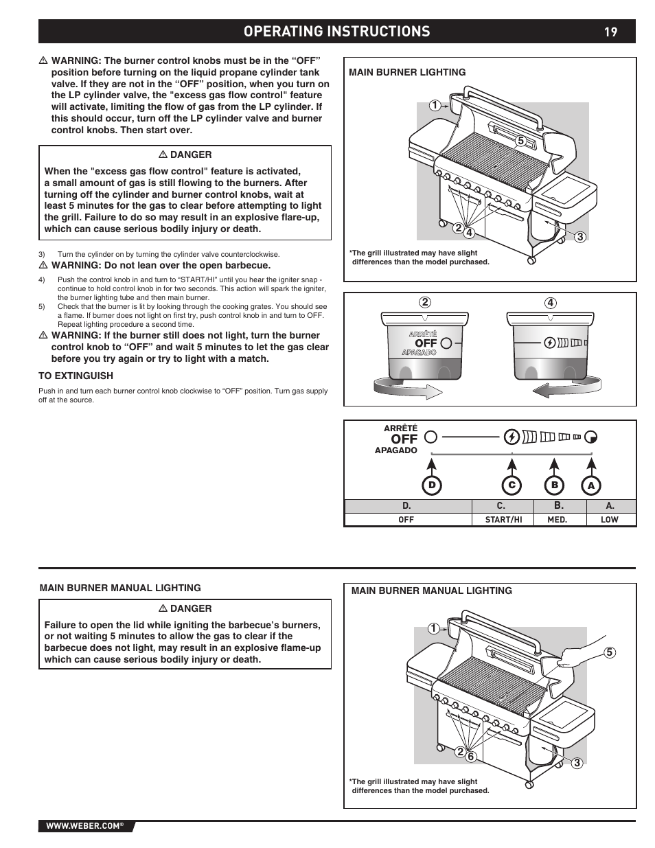Operating instructions | weber 89373 User Manual | Page 19 / 92