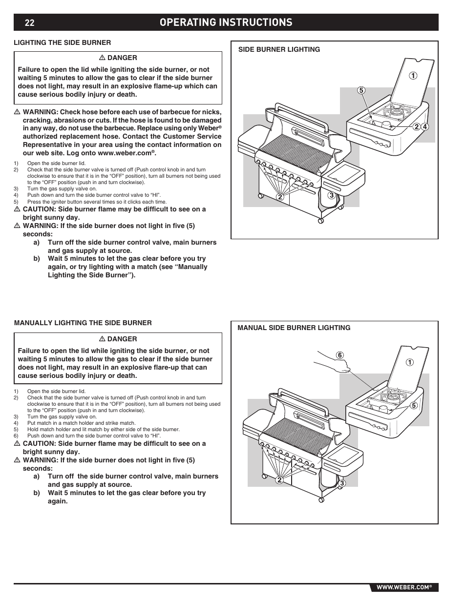 Operating instructions | weber 89373 User Manual | Page 22 / 92