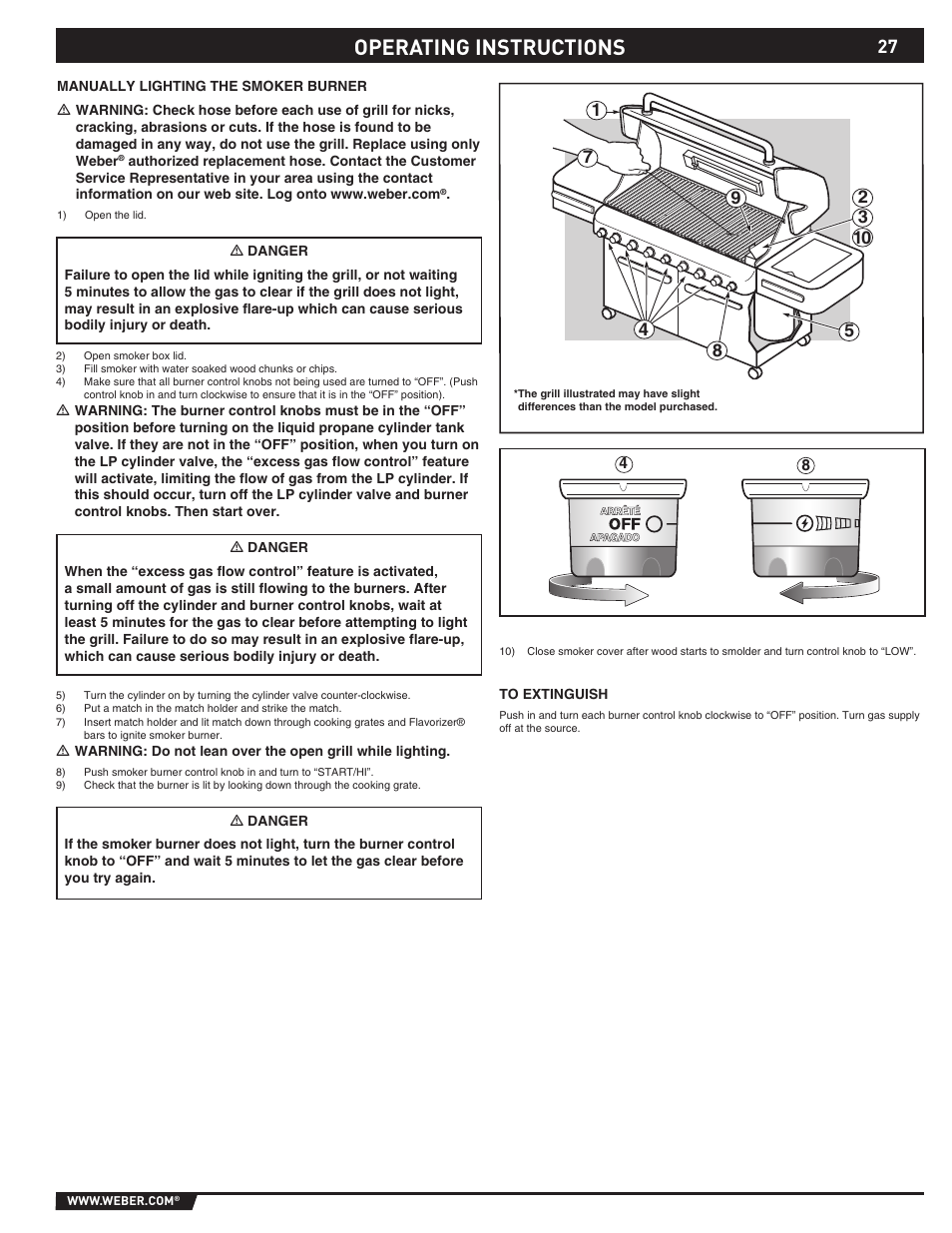 Operating instructions | weber 89373 User Manual | Page 27 / 92