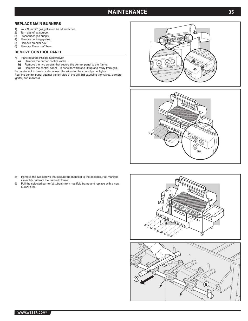Maintenance | weber 89373 User Manual | Page 35 / 92