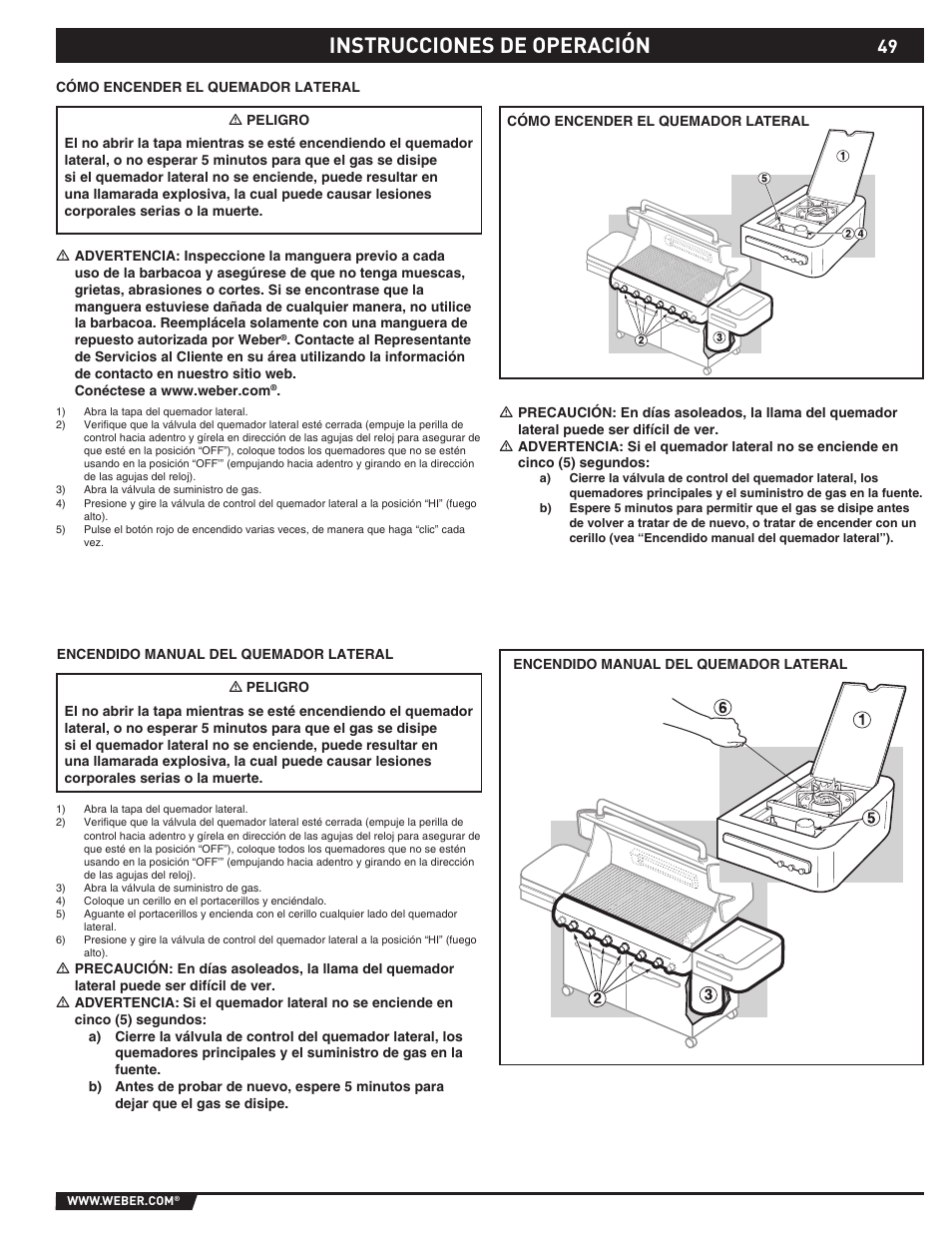 Instrucciones de operación | weber 89373 User Manual | Page 49 / 92