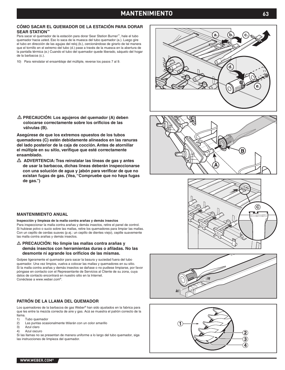 Mantenimiento | weber 89373 User Manual | Page 63 / 92