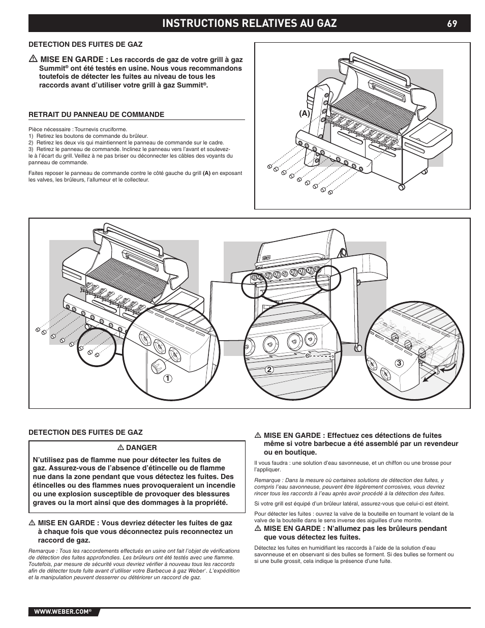 Instructions relatives au gaz | weber 89373 User Manual | Page 69 / 92