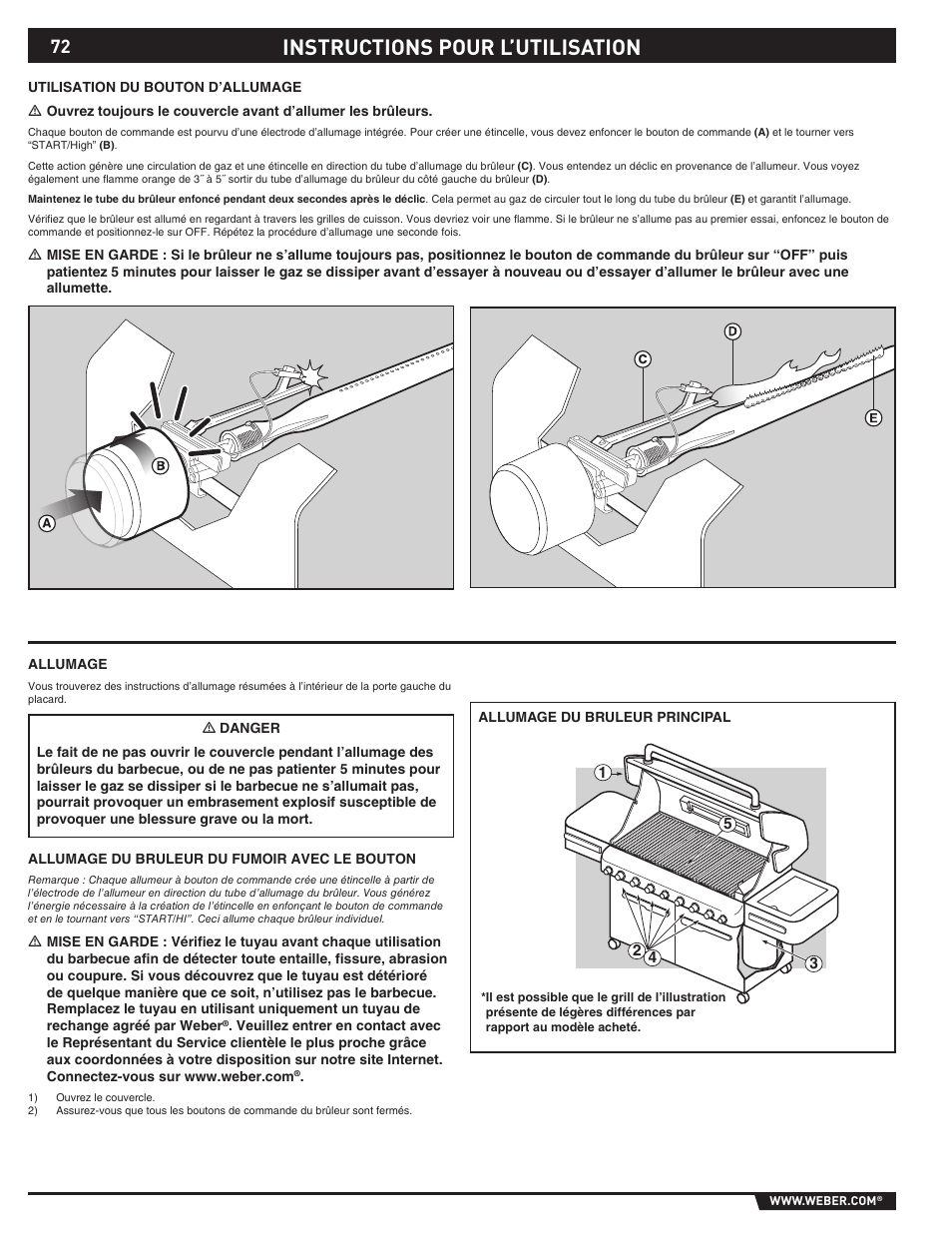 Instructions pour l’utilisation | weber 89373 User Manual | Page 72 / 92