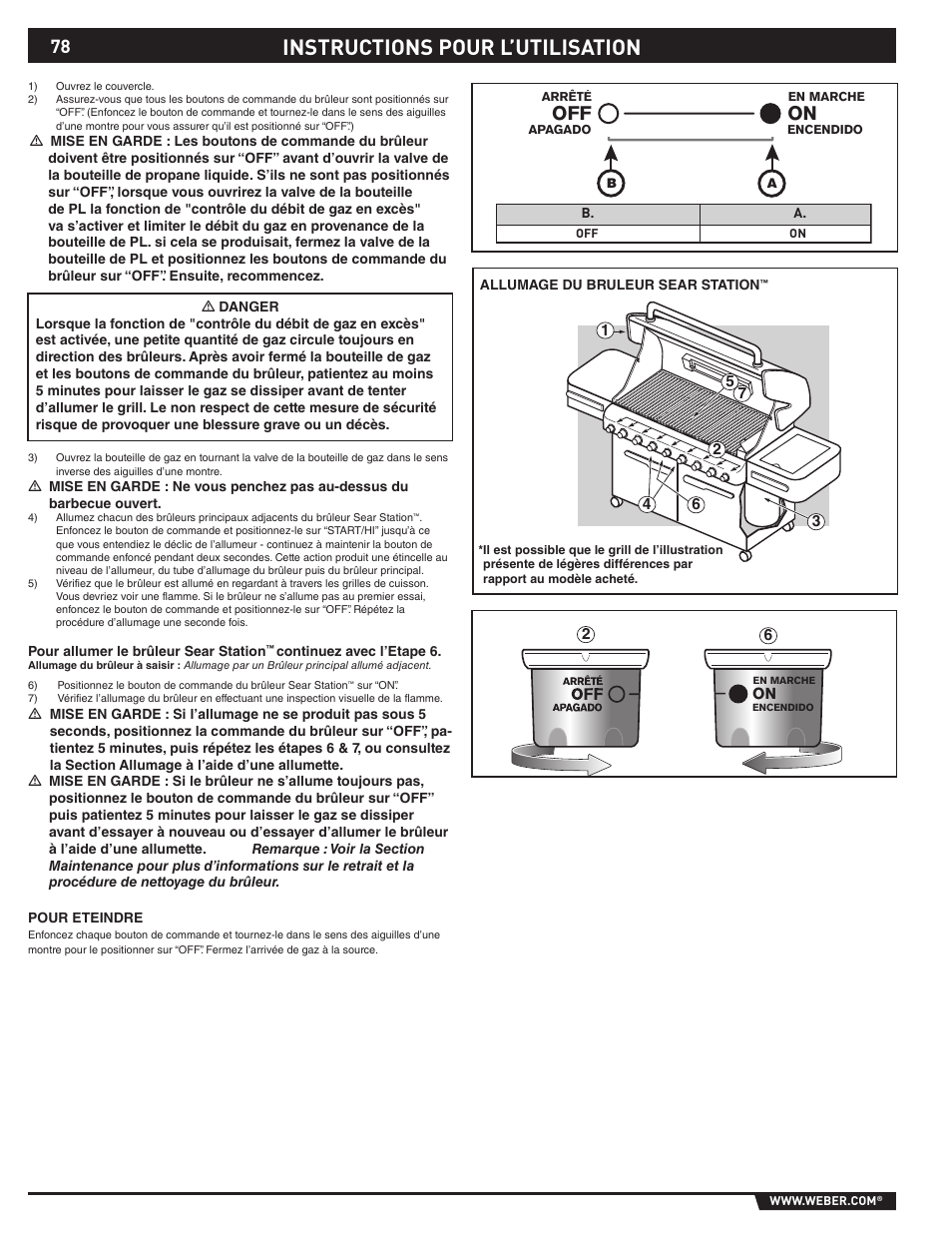 Instructions pour l’utilisation | weber 89373 User Manual | Page 78 / 92