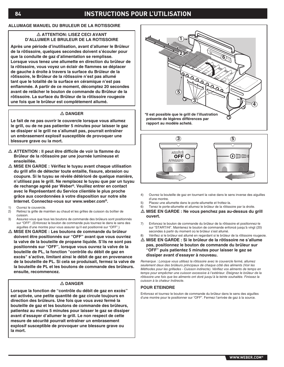 Instructions pour l’utilisation | weber 89373 User Manual | Page 84 / 92